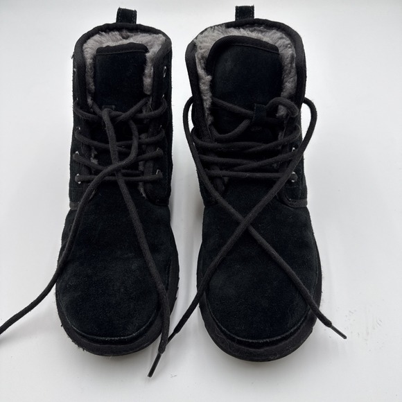 UGG Neumel High Black Suede Fur Shoes Womens Size 8 *NEW WITHOUT BOX - Picture 1 of 6